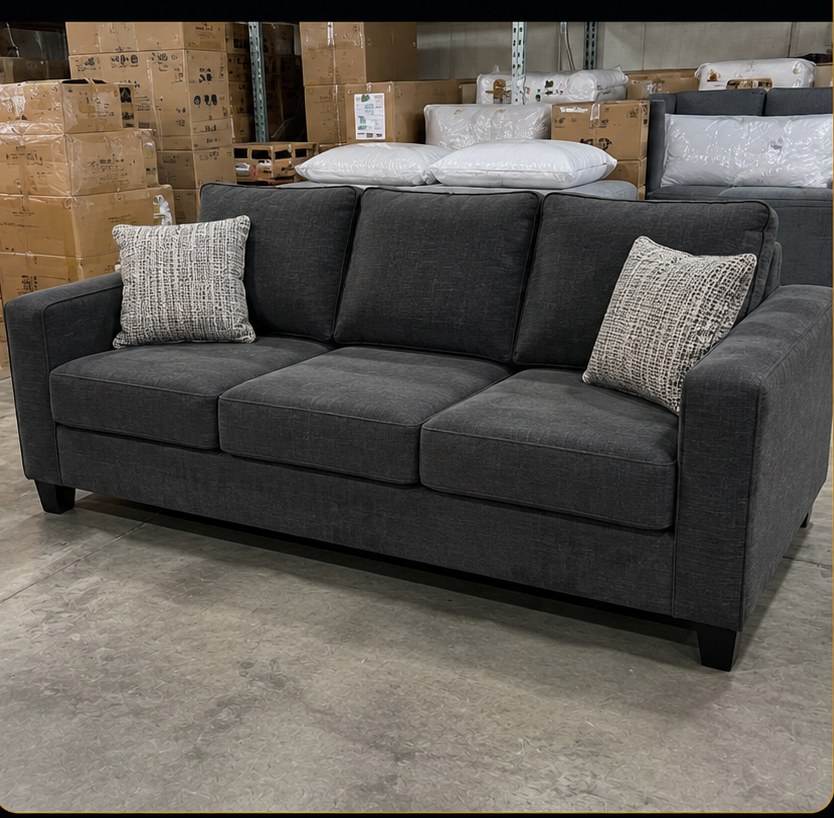 Canapé 3 places gris foncé — Liquidation à Gogo